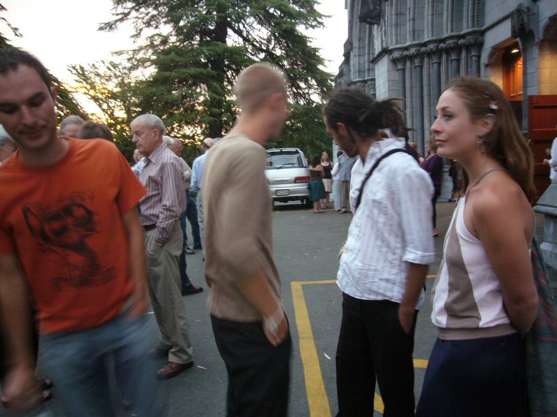 Outside the cathedral